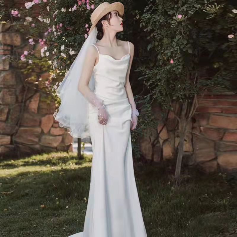 ウエディングドレス ロングドレス 人気 花嫁 ブライダル 結婚式 発表会 aラインドレス二次会卒業式