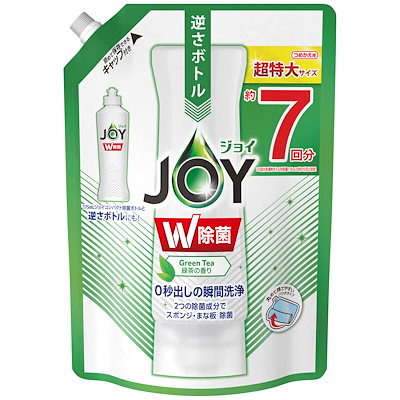 他サイト： ジョイ 除菌ジョイ コンパクト 食器用洗剤 緑茶の香り 詰め替え 大容量 1 個の商品画像