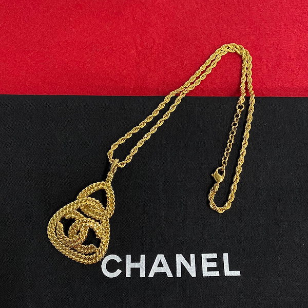 Qoo10] CHANEL ヴィンテージ ココマークネックレス GP