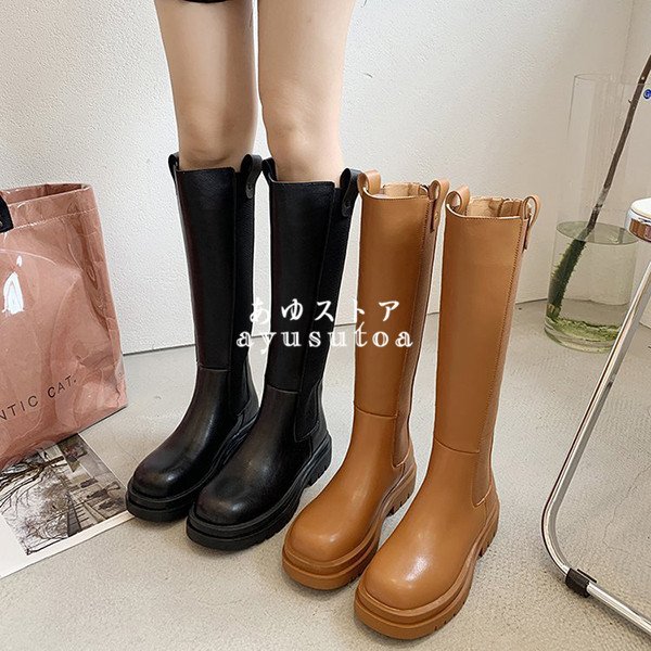 ブーツ レディース 秋冬 マーティンブーツ ロングブーツ シューズ ハイヒールブーツ 靴 くつ PU 4,148円