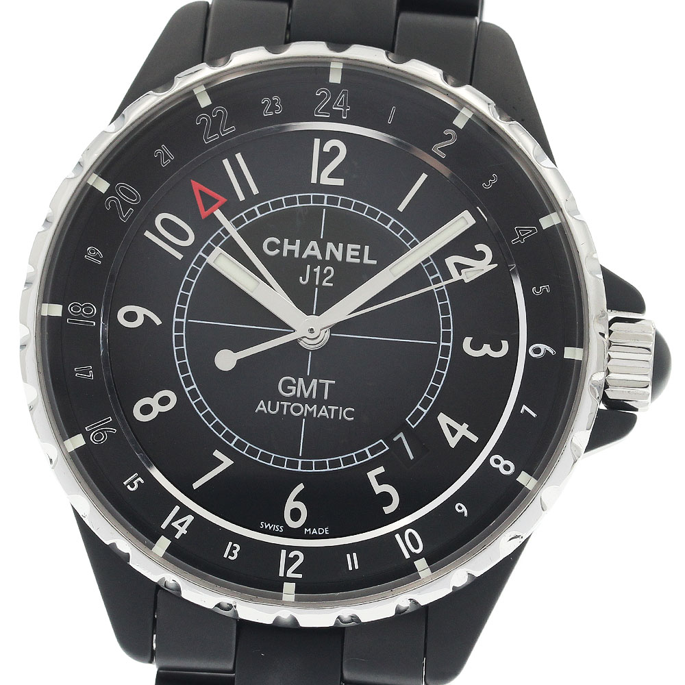 シャネル CHANEL H3101 J12 GMT マットブラック 自動巻き メンズ 保証書付き_944858【中古】