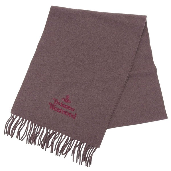 ヴィヴィアンウエストウッド マフラー レディース ウール ブラウン EMBROIDERED LOGO 81030007W00Q7D401 VIVIENNE WESTWOOD