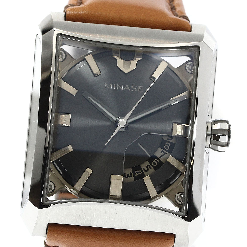 ミナセ MINASE VM03-L06SD Hizシリーズ ファイブウインドウズ デイト 自動巻き メンズ 美品 箱・保証書付き_889106【中古】