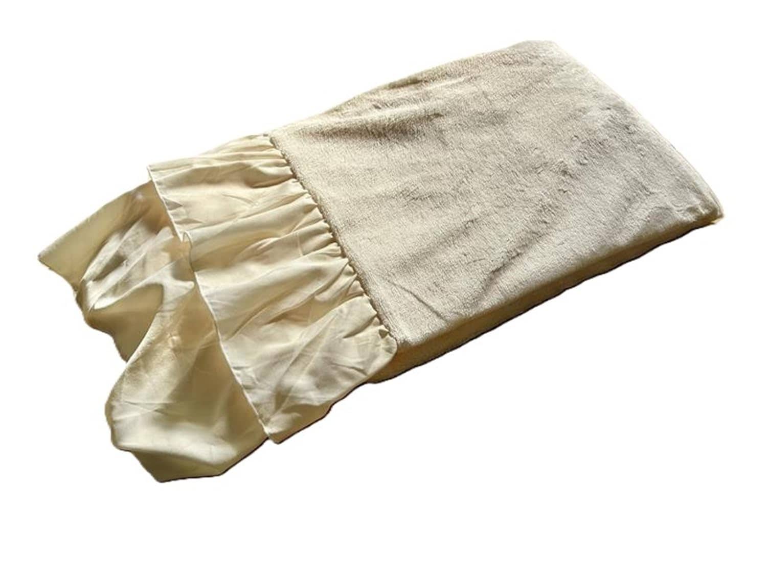 フリル付フランネルボックスシーツ アイボリー 140×200×35cm FW7510DIV