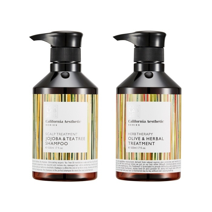[セット]イノラップホホバ＆ティーツリーシャンプー+オリーブハーバルトリートメント企画セット