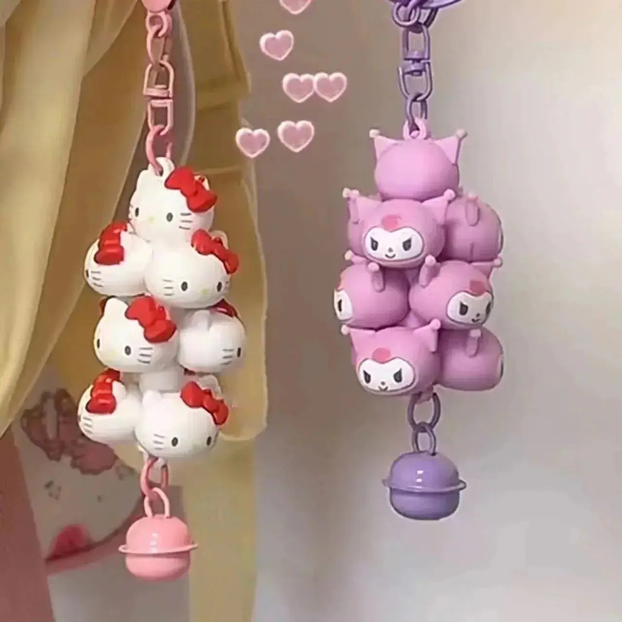 工ガ割-新作 キャラクター キーホルダー かわいい キティ ランドセルキーホルダー カップル キーリング ストラップ アクセサリー 贈り物