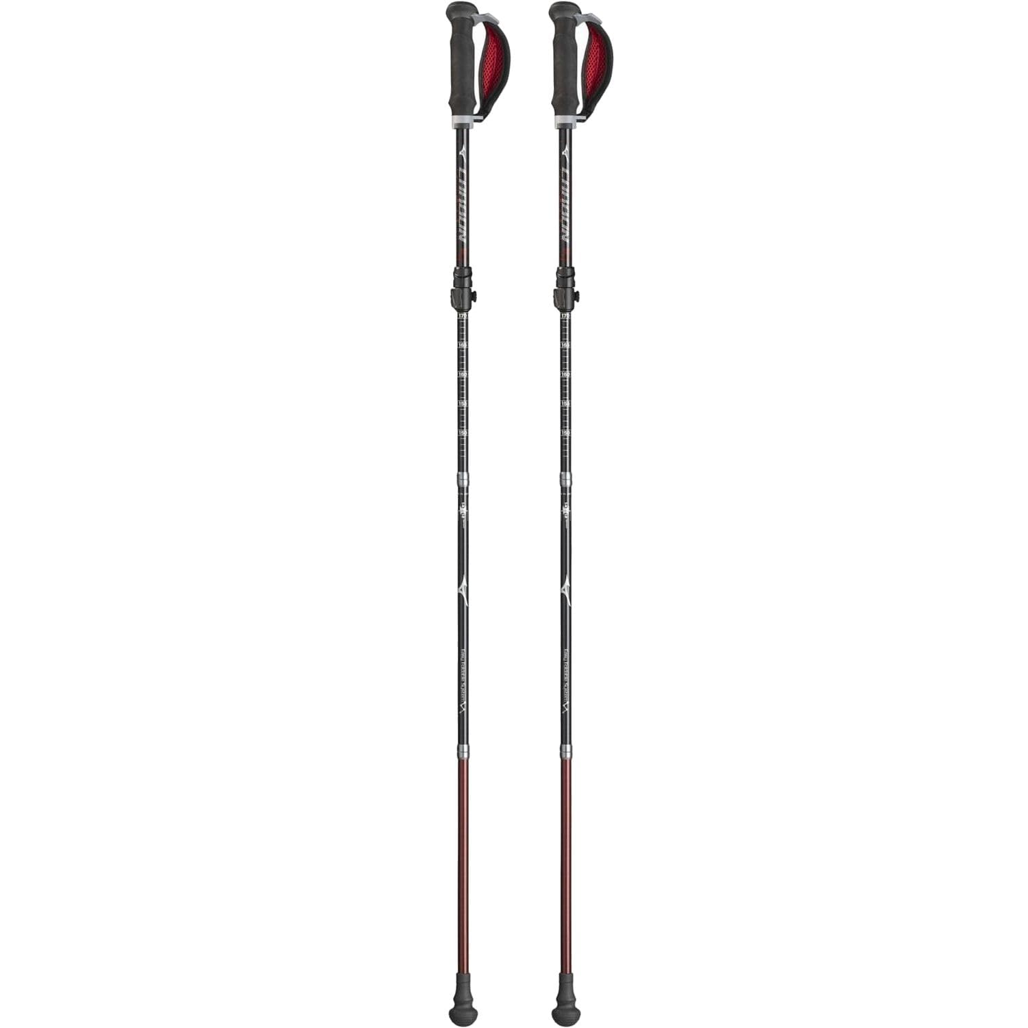 MIZUNO(ミズノ) ノルディック・ウォーク 折りたたみカーボンウォーキングポール 2本1組 ユニセックス 軽量 収納ケース付 ウォーキングを楽しみたいこだわり派の方に