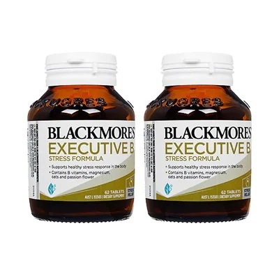 エグゼクティブBストレスフォーミュラー 62錠 2本 ブラックモアズ Blackmores Executive B Stress Formula 海外直送日時指定不可 ヤマト国際便発送