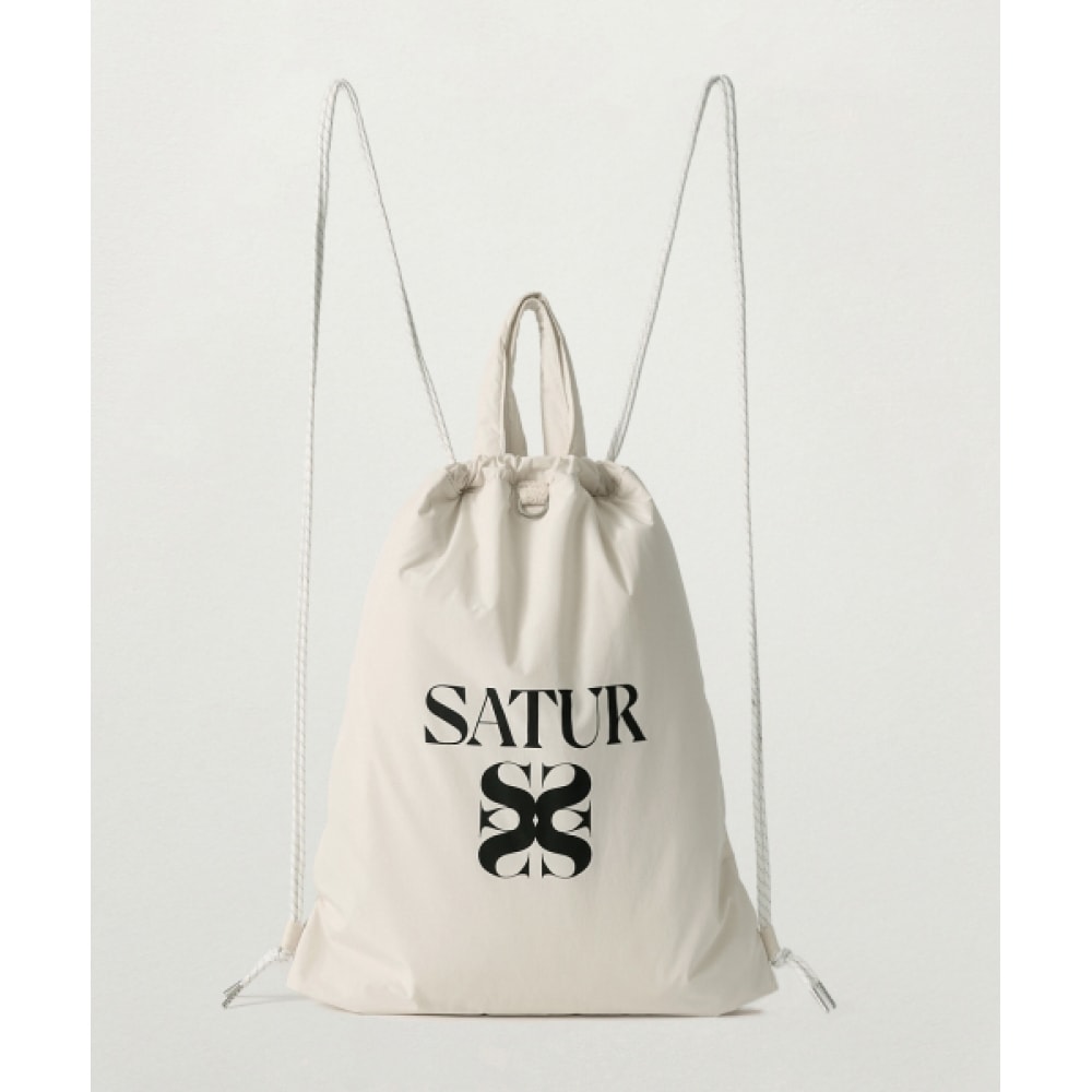 SATUR ソリッド ドローストリング バッグ クレーム