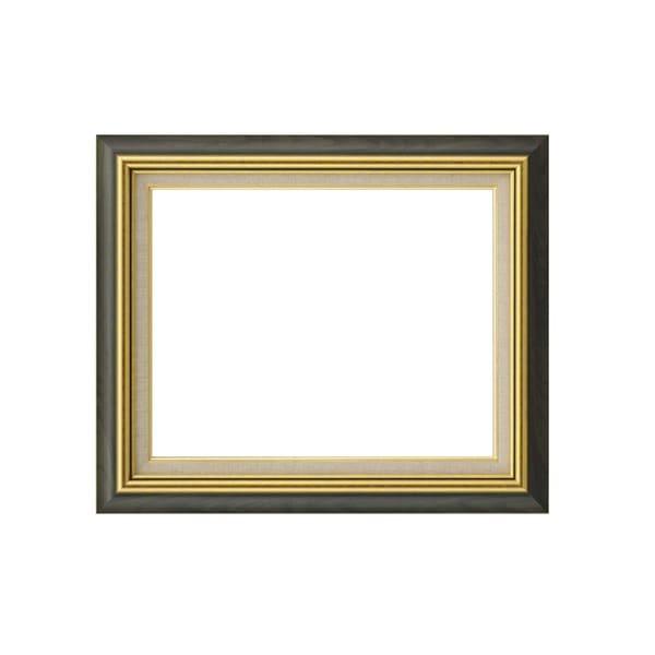 日本製 油絵額縁 フレーム F12号 グリーン 壁掛けひも アクリル 8116 油額 油絵額 額 額縁