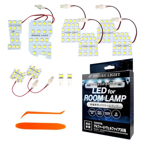 サイズ：TOYOTA スフィアライト アルファード ヴェルファイア 30系 LED ルームランプ セ