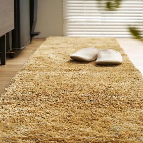 【メーカー直送品】萩原 ミックスシャギーマット Liva リーヴァ 約45×240cm マスタード