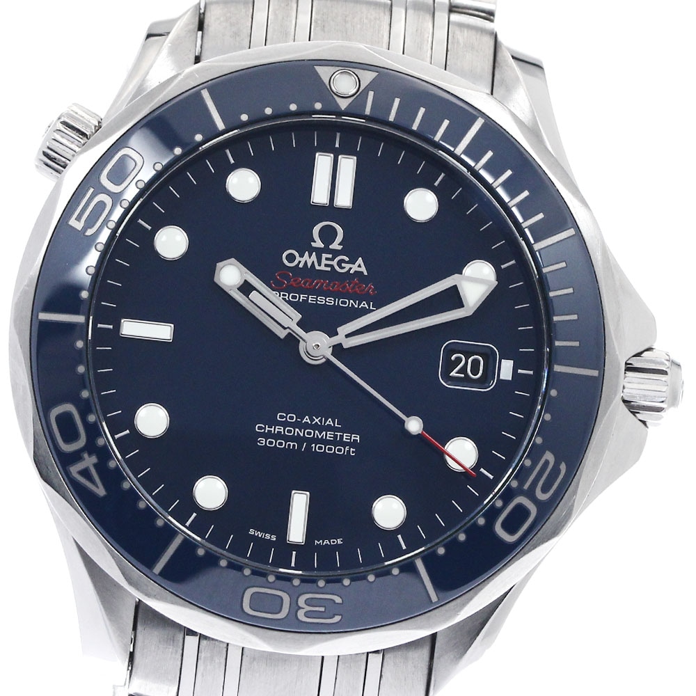 オメガ OMEGA 212.30.41.20.03.001 シーマスター ダイバー300M デイト コーアクシャル 自動巻き メンズ 美品 保証書付き_895440【中古】