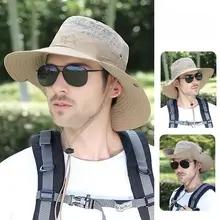 UV 防止大きなひさし帽子夏サンシェード漁師日焼け止め屋外釣り防水速乾性通気性傘キャップ男性