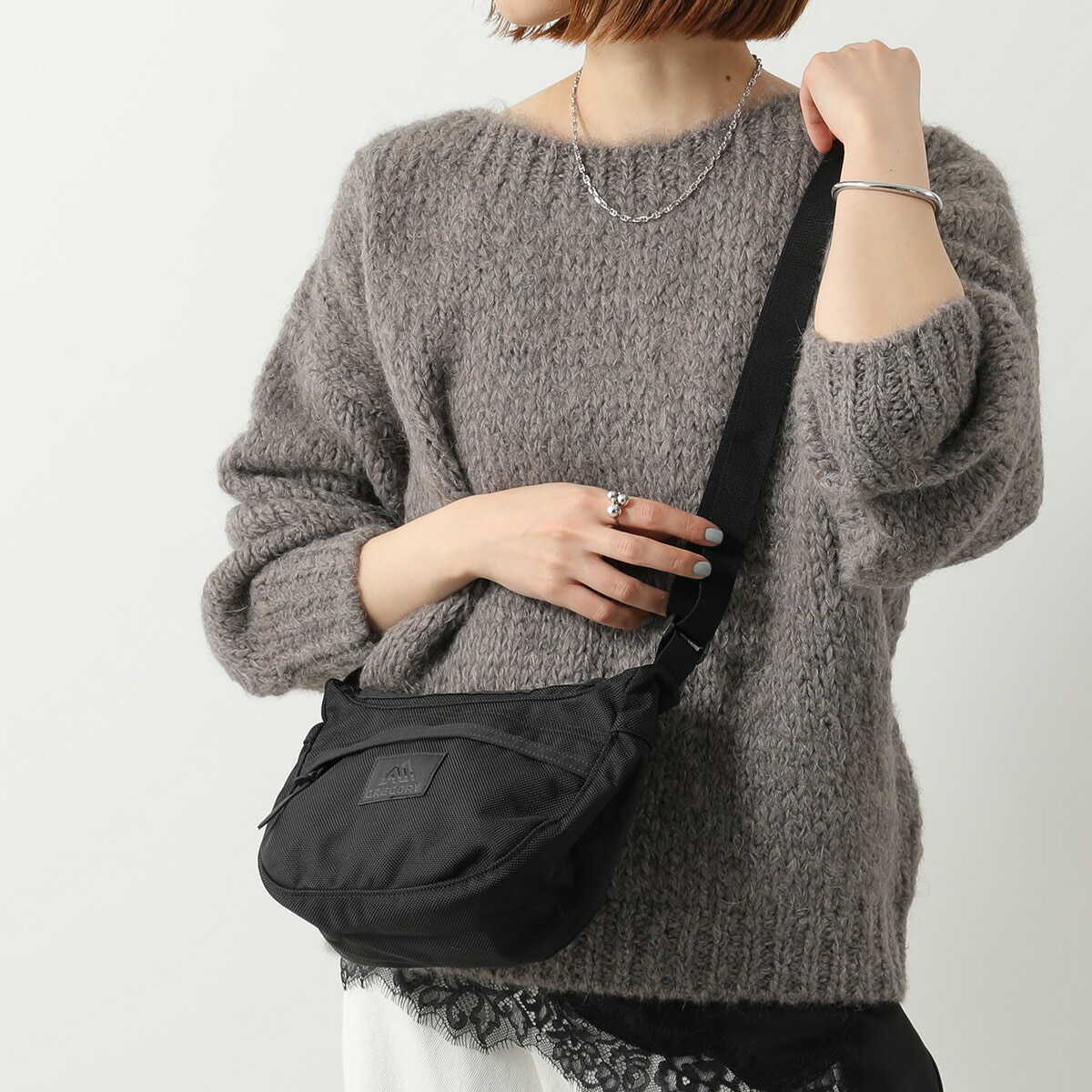 GREGORY グレゴリー ショルダーバッグ TEENY SATCHEL CR ティーニーサッチェル 140530 0440 レディース コーデュラバリスティック ナイロン 3L 鞄 BLACK