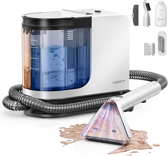 カーペットクリーナー カーペット洗浄機 12KPa 強力吸引力 2-in-1 大容量水タンク 自動クリーニング ソファクリーナー カーペット/ファブリック/ペット用シート/車内/カーペット/ソファ/ぬ