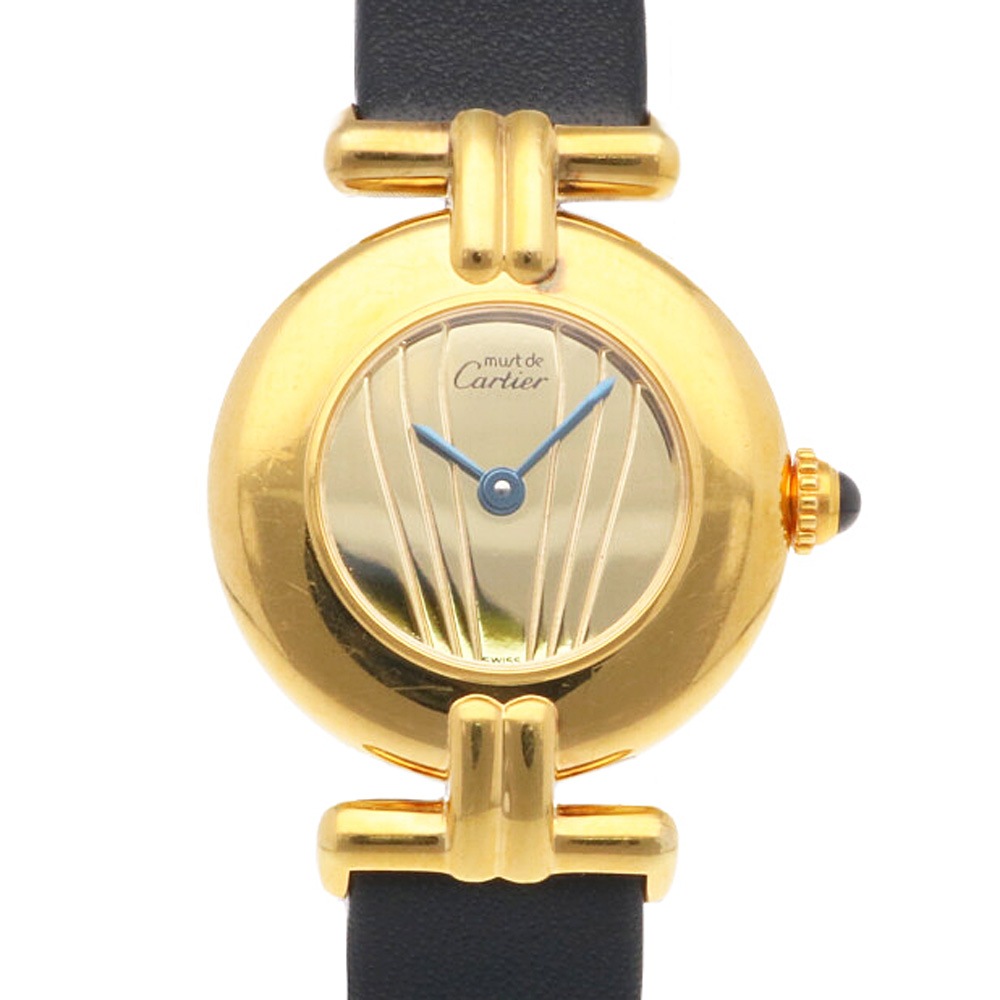 カルティエ マストコリゼ ミラーダイアル 腕時計 シルバー925 590002 クオーツ 1年保証 CARTIER 中古