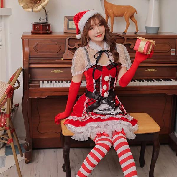 【 最安挑戦】サンタ コスプレ サンタコス サンタコスプレ クリスマス サンタクロース コスチューム サンタ衣装 帽子 ケープ レディース セクシーサンタ ハロウィン仮装