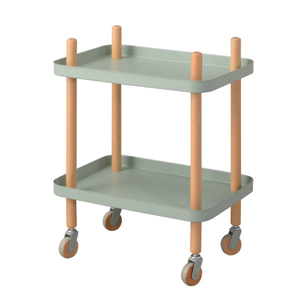 送料無料 かわいい デザイン ワゴン [2段] キャスター付き 小物入れ ラック (W50.5D35