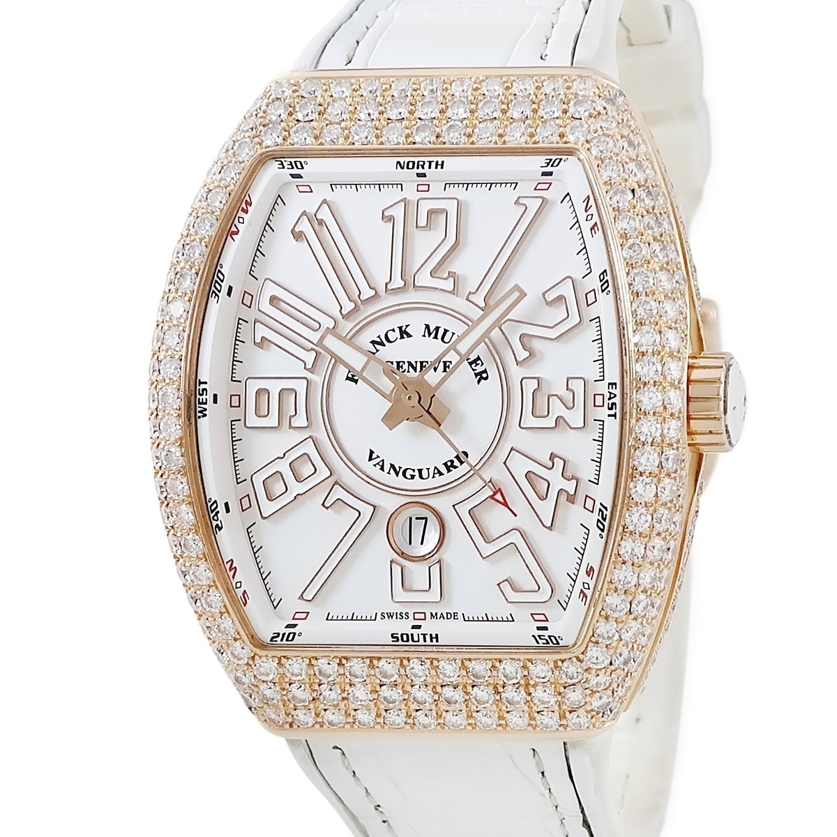 ヴァンガード V 45 SC DT D 自動巻き メンズ K18PG無垢 純正ダイヤ ホワイト 3年保証 713,790円