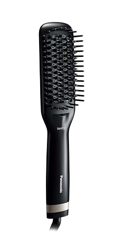 パナソニック ブラシアイロン ストレート イオニティ マイナスイオン スリムブラシ 海外対応 黒 EH-HS21-K