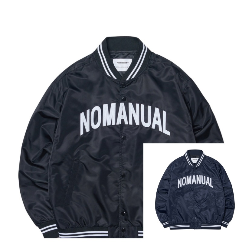 【NOMANUAL】 ARCH LOGO VARSITY JACKET : 2COLORS