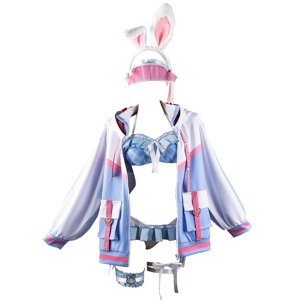 バーチャルYouTuber　VTuber コスプレ 兎田ぺこら　水着　コスプレ衣装