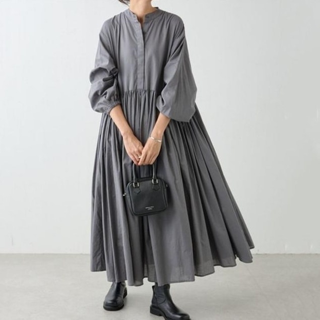 ワンピース ロングワンピース シャツワンピース 長袖 ロング丈 ウエストマーク かわいい 大人可愛い きれいめ シンプル 上品 おしゃれ かっこいい レトロ ラフ ルーズ こなれ感 個性的 主役級