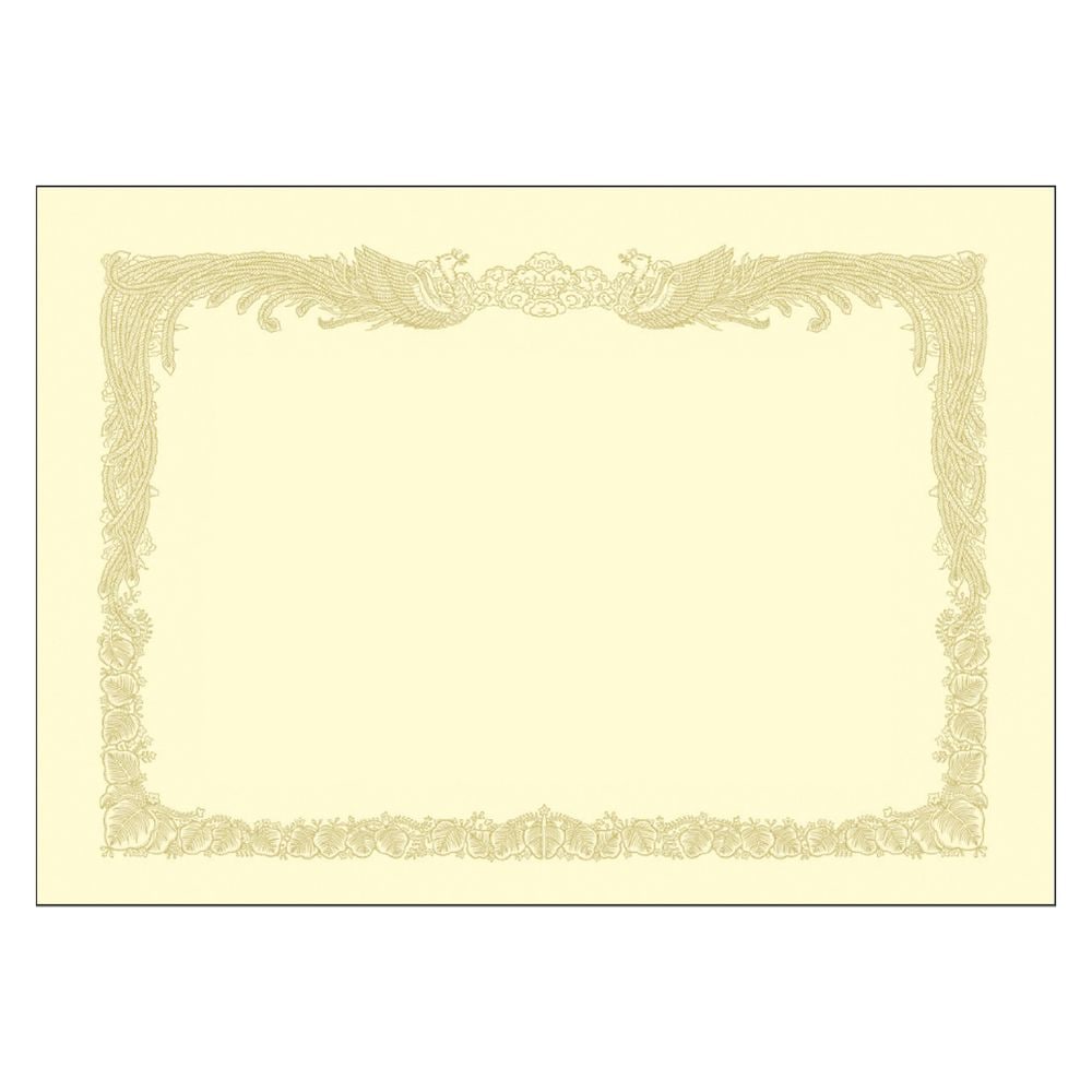 ササガワ プリンタ対応 厚口 賞状用紙 クリーム B4判 縦書用 100枚入 10-1377