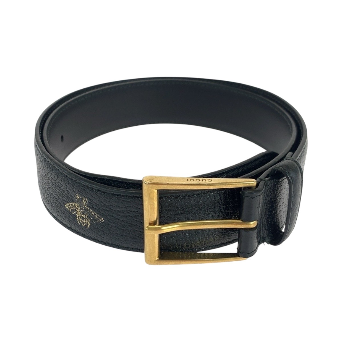ビー スター 86/34 ブラック 黒 ゴールド金具 レザー 495125 ベルト 男女兼用 メンズ 504427