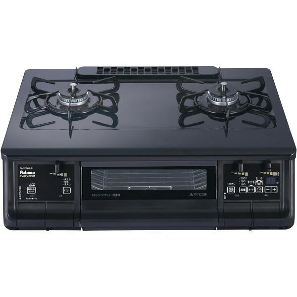 パロマ ガスコンロ プロパンガス用 2口 水無両面焼グリル 幅59cm 右強火力 PA-380WA-R LPG ブラックプラチナ Paloma