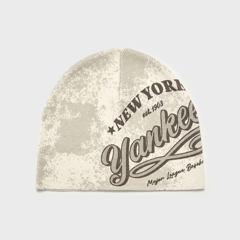 MLB ビンテージスプリングビーニー NY (クリーム)