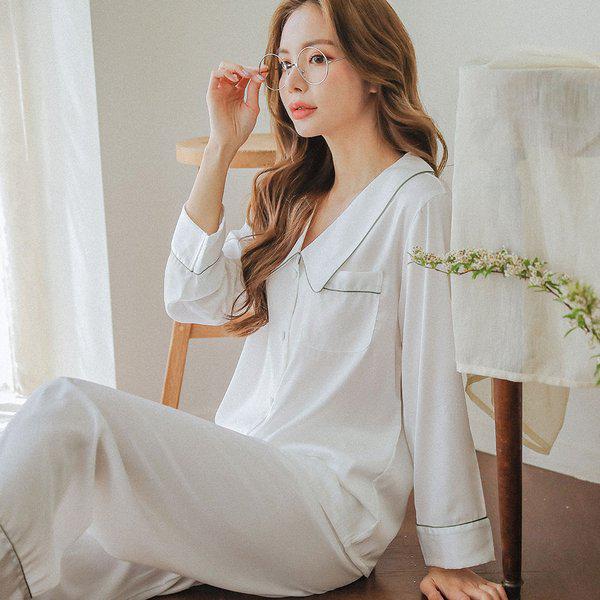 ナレ長袖ツーピース 女性ホームウェア 上下パジャマセット 4,237円