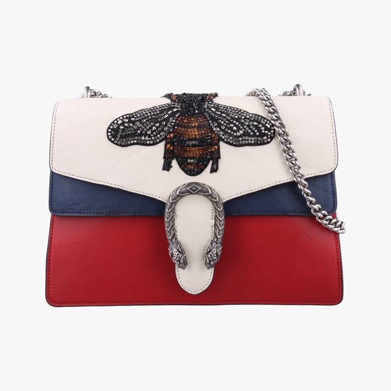 ディオニュソスレッド×ホワイト×ブルー×マルチカラーレザー403348B021302689中古