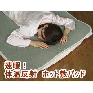 速暖！体温反射ホット敷パッド セミダブルグレー