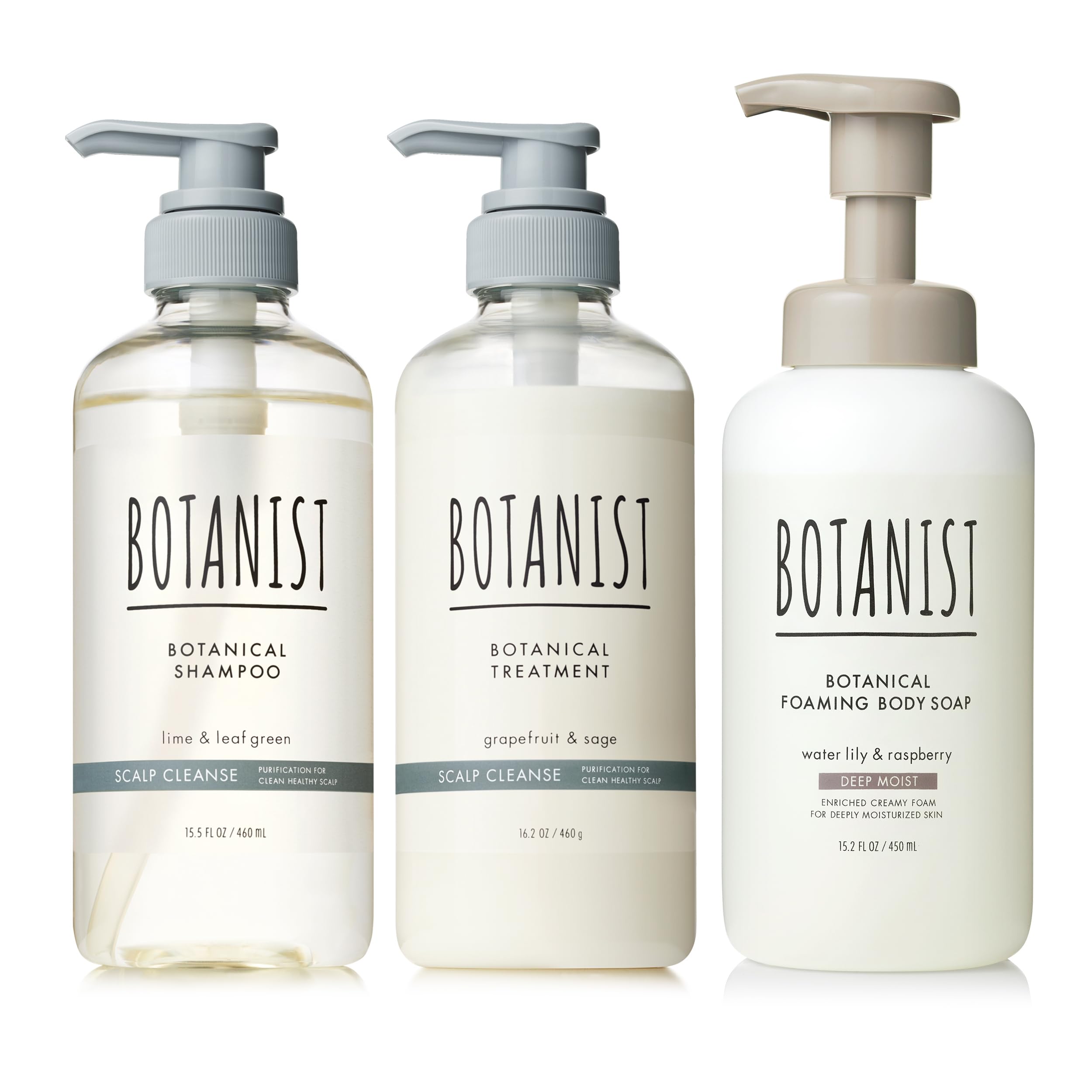 BOTANIST ボタニスト シャンプー トリートメント ボディーソープ 泡 3点セット スカルプクレンズ × ディープモイスト