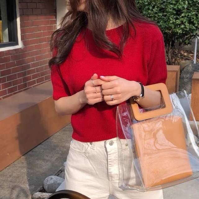 レディース 2WAY 2点セット バッグ カバン 鞄 ハンドバッグ トートバッグ クリアバッグ 手持ち ビニール クラッチ ポーチ スクエア 四角 PU かわいい 大人可愛い きれいめ