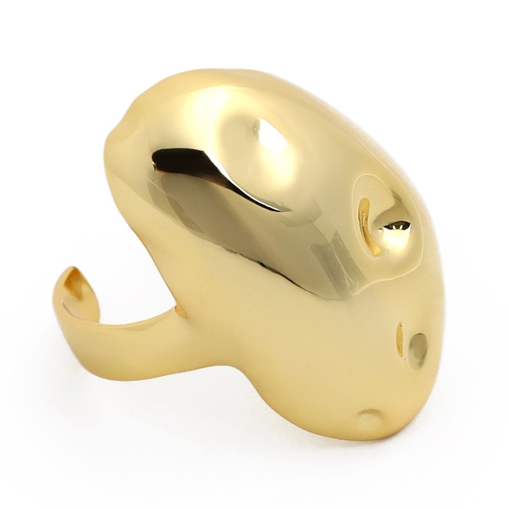 925 リング 縦長 サークル 槌目 [cr431]