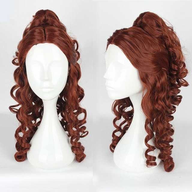 【大好評！最安値挑戦!】ウィッグ 中世の貴族風 かつら ヨーロッパ風 ブラウン 巻き毛 貴族 王族 宮廷 女性用 つけ毛