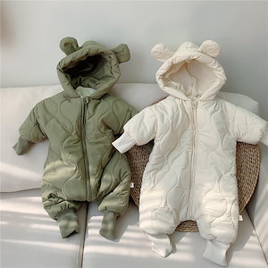 ベビー服幼児用ジャンプスーツの冬の新しい韓国版ベビーコットンパッド入りの服厚い暖かいクマコ