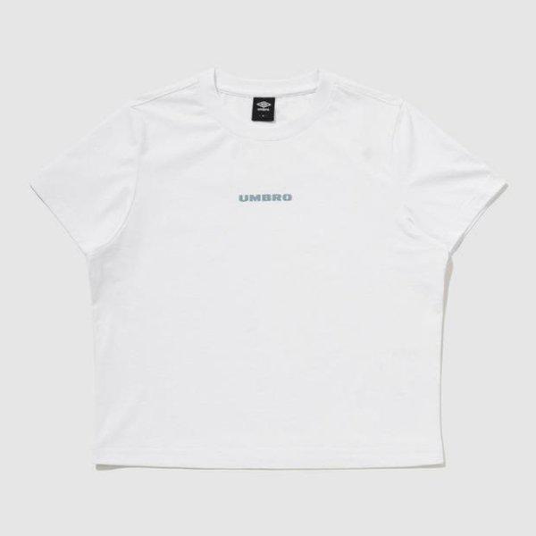 半袖Tシャツ PQA UQ122SRS17-WHT フレッシュレタリング ウーマンズ クロップ 半袖Tシャツ WHITE