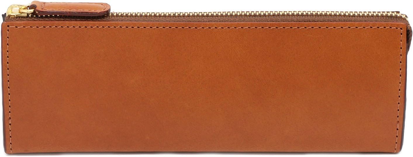 【全国送料無料】 [ Slip-On] ペンケース スリップオン Rioファスナーペンケース L A-IOL-3501 革 イタリアンレザー キャメル