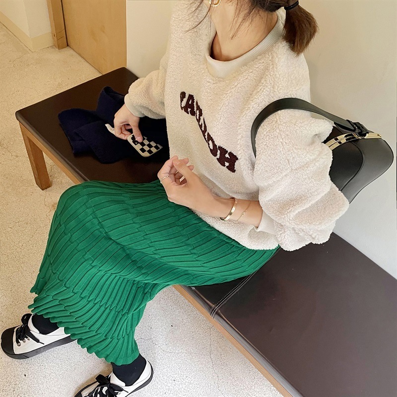 ニットスカート スカート ボトムス タイトスカート ミモレ ミモレ丈 半端丈 タイト マーメイド ウエストゴム 伸縮性 ニット かわいい 大人可愛い きれいめ シンプル カジュアル 大人 上品