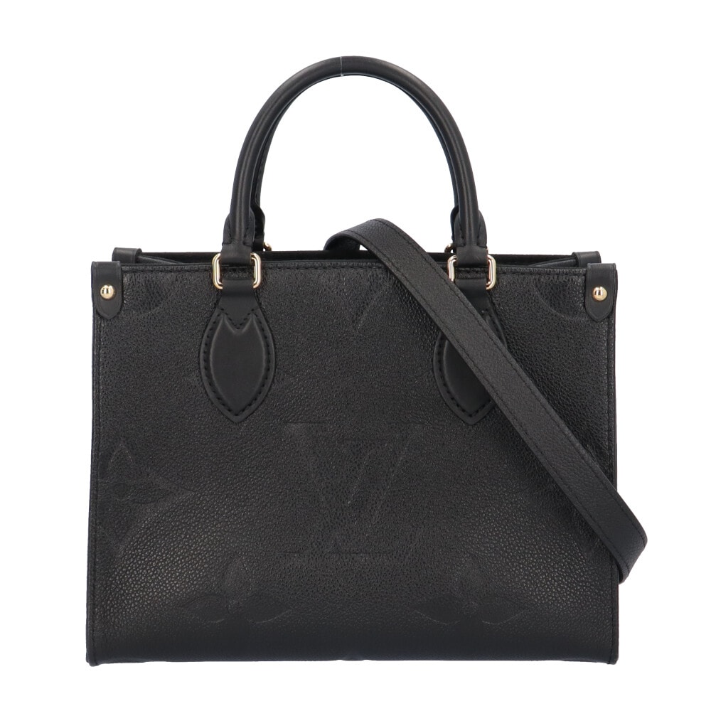 ルイヴィトン オンザゴーPM モノグラムアンプラント ショルダーバッグ モノグラムアンプラント M45653 ブラック LOUIS VUITTON 中古 美品