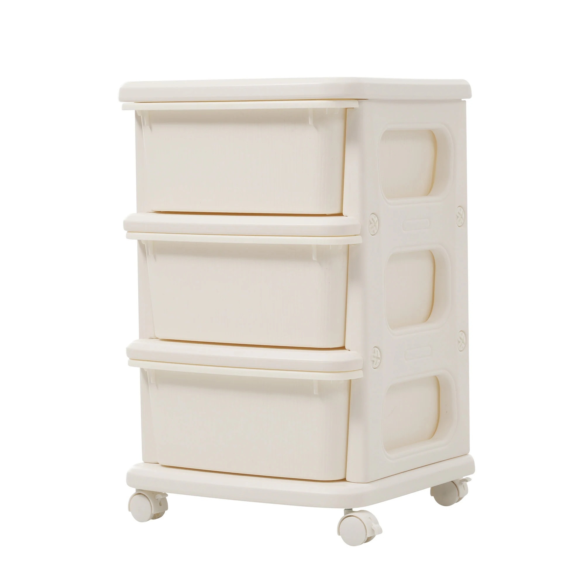 【国内へ発送&送·料·無·料】【ホワイト・3段】ナイトテーブル 収納ワゴン ラック 収納 ドレッサー ストッカー サイドワゴン インテリア313