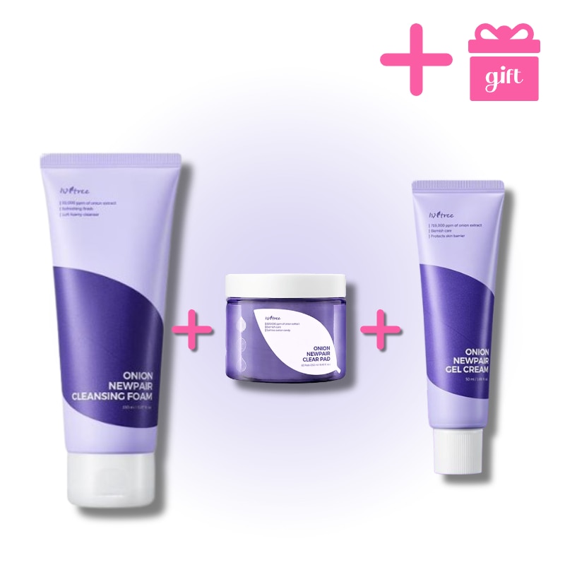 【GIFT】オニオン ニューペア クリアパッド 60枚入り + クレンジングフォーム 150ml + ゲルクリーム 50ml / ナーパッド / 拭き取りパッド/ 毛穴ケア / 鎮静ケア