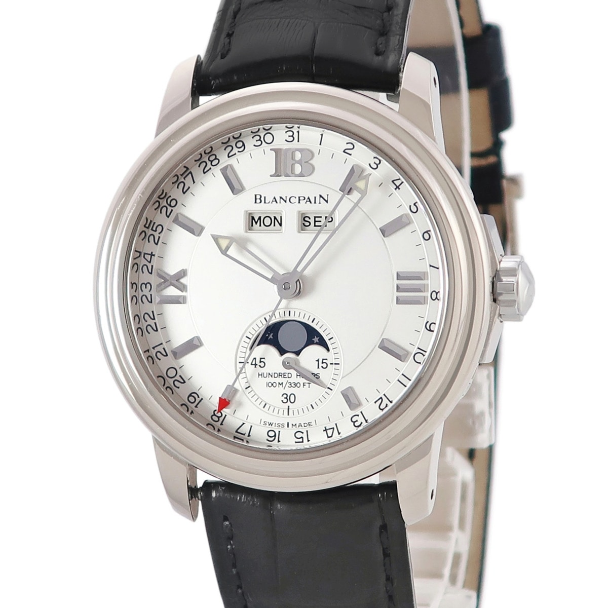 レマン トリプルカレンダー ムーンフェイズ 3563-1527-A53 自動巻き メンズ OH済 K18WG無垢製 限定 3年保証