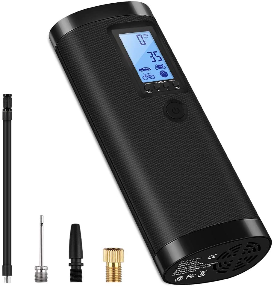 翌日発送電動エアーポンプ 自動車タイヤエアーポンプ 自転車空気入れ 電動空気入れ コードレス充電式