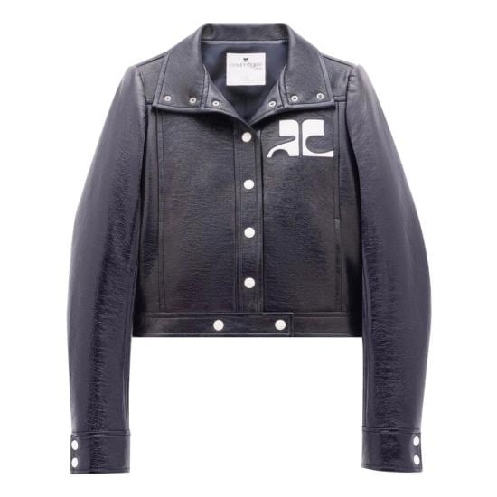 COURREGES Women Bikers Jacket PERCBL005VY 0014 7075 BLUE