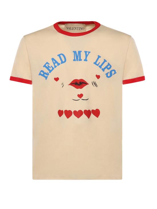 VALENTINO GARAVANI Men T-Shirts 8V3MG17D BC7RHK BUTTER RED